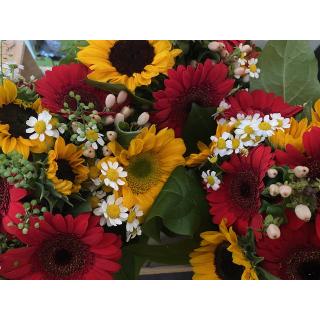 Blumenstrauß leuchtend gelb-orange 15€